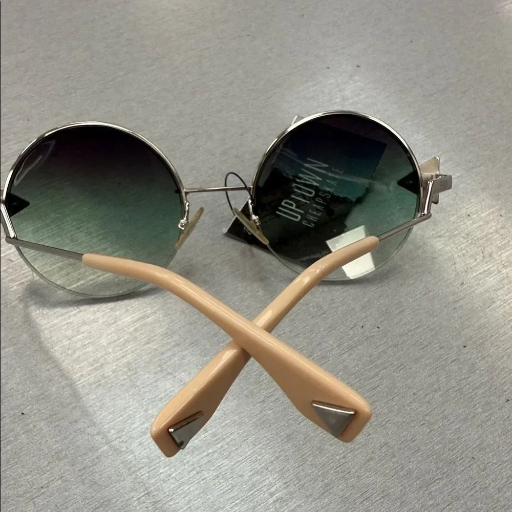 Fendi Silver and Orange Round Sunglasses